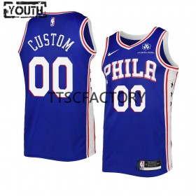 Philadelphia 76ers Custom Nike 2022-2023 Icon Edition Royal Lasten Pelipaidat Swingman